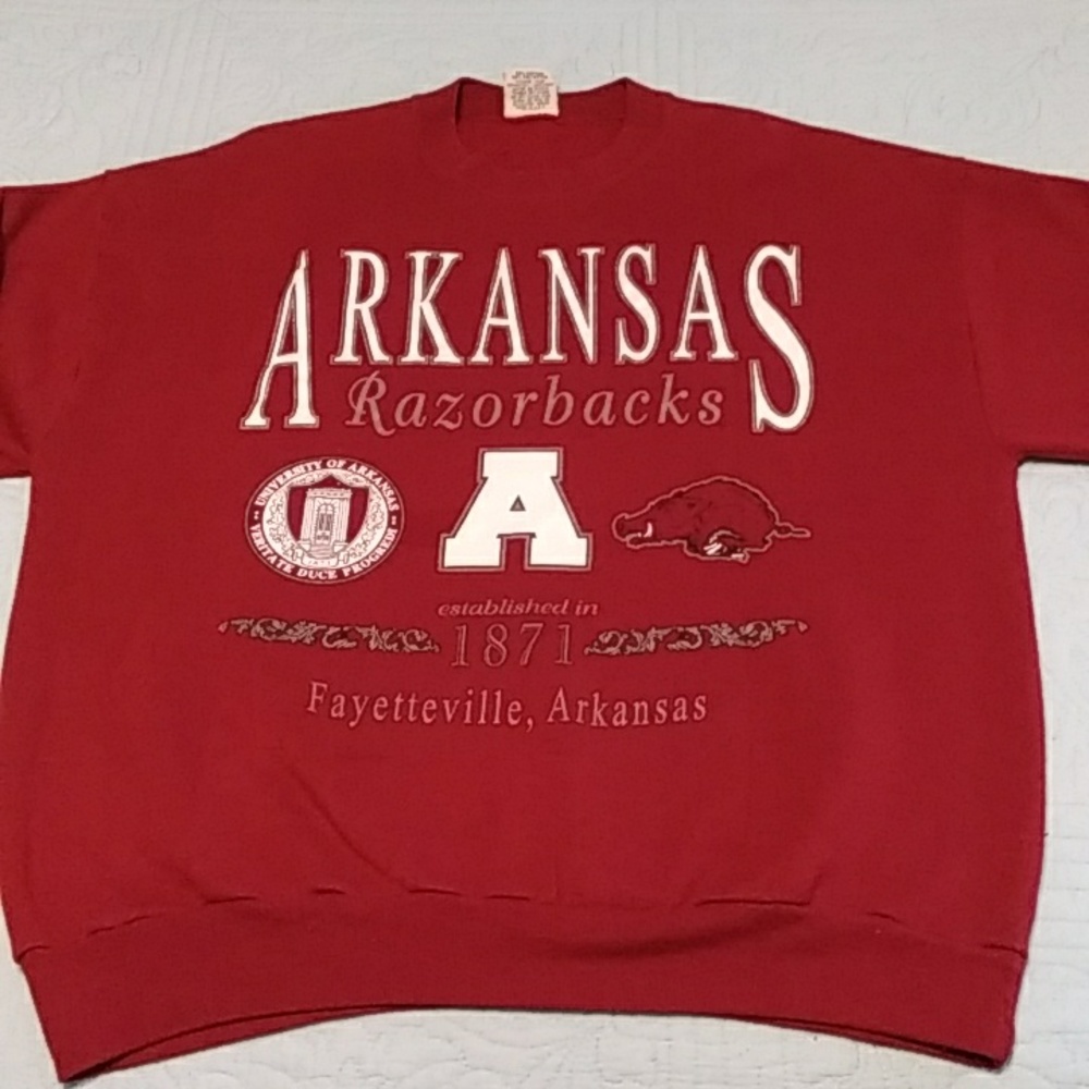 Vintage Arkansas Razorbacks crew neck sweatshirt